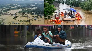 Flooding In China [Destroys Houses,Bridges And Causes Mudslide] Child Rescued