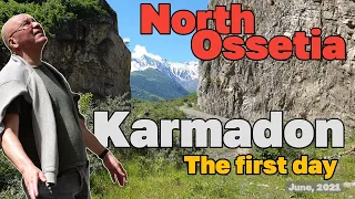 North Ossetia mountains. Karmadon. Russia. Full HD.