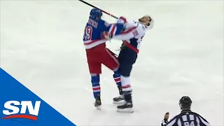 Pavel Buchnevich Gets Game Misconduct For Crosschecking Anthony Mantha In Face