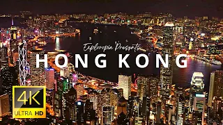 Hong Kong 🇭🇰 in 4K ULTRA HD 60FPS at night by Drone