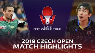 Koki Niwa vs Marcos Freitas | 2019 ITTF Czech Open Highlights (R32)