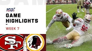 49ers vs. Redskins Week 7 Highlights | NFL 2019