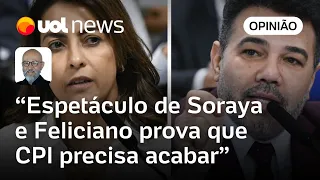 Soraya Thronicke e Feliciano fazem 'show' que prova que CPI do 8/1 precisa acabar mesmo, diz Josias