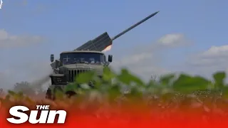 Ukrainian brigade unleashes artillery at Russian positions