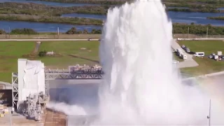 Kennedy Space Center Water Flow Test at Launch Complex 39-B For SLS