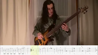 Obscura- Akroasis (bass cover with on-screen tabs)