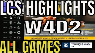 LCS Spring 2023 W4D2 Highlights ALL GAMES - EG vs TL, IMT vs C9, 100 vs CLG, TSM vs FLY, GG vs DIG