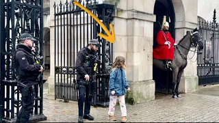 POLICE Swiftly RESPONSE, A Kid Gets LOST  During The Changeover | Horse Guards