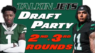 🟢  Talkin Jets Live Draft Party  - 2nd & 3rd Round Reactions