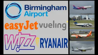 Birmingham Airport Spotting - Wizz, Ryanair, EasyJet & Vueling - 737, A321neo & A320 - February 2023