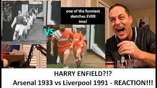 American Reacts to HARRY ENFIELD Arsenal 1933 VS Liverpool 1991 REACTION