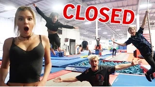 OVERNIGHT SUPER TRAMPOLINE PARK OBSTACLE COURSE CHALLENGE AND TRICKS