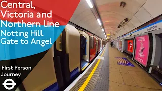 London Underground First Person Journey - Notting Hill Gate to Angel