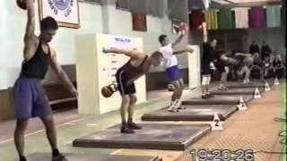 Championship of Russia 2002 65kg Snatch Rudnev vs Tsvetkov