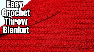 How to crochet an easy crochet throw / Beginner friendly crochet blanket / Bag O day Crochet