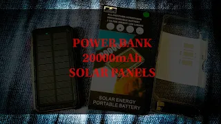 POWER BANK JIAGENG 20000mAh SOLAR. Повер банк с солнечной панелью и ярким фонариком обзор и тест.