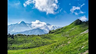 Switzerland   A Paradise  LAUTERBRUNNEN village and valley  8K UHD Video