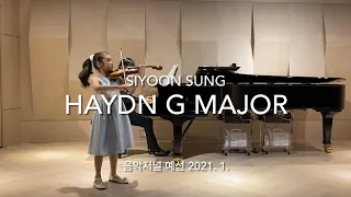 Haydn concerto no.2 in G Major 1st mov. -Siyoon Sung 9yrs