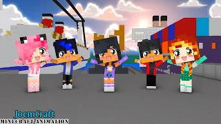 APHMAU FRIENDS TURNING INTO A BABY | SHUFFLE DANCE | CHICKEN WINGS MEME DANCE - Minecraft Animation