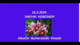 Jasminka Holclajtner-Royal Astro Studio- Dnevni horoskop za 16.3.2024.