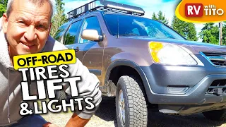 DIY Lift Kit and Off-Road Tires on Honda CRV Tow Car