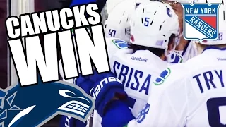 THE VANCOUVER CANUCKS WON 5-3 OVER THE NEW YORK RANGERS (Losing Streak Snapped - My Thoughts)