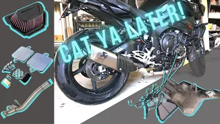 Yamaha MT10 Performance mods - black widow mid pipe, K&N air filter, smog block off plates