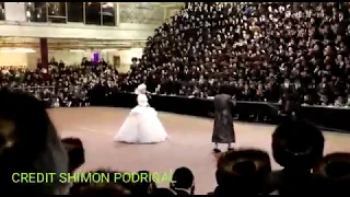 Bobover Rebbe Shlita (45) dancing Mitzva Tantz at Wedding of his Grandchild