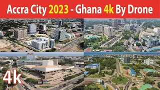 Accra City , Ghana 4K By Drone 2023