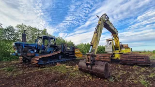 Ford TW-15 KH Turf hopper on tracks & Hymac 580C.