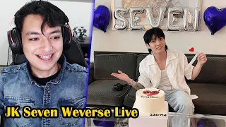 JK Reacts to Seven MV - Jungkook Weverse Live Reaction 2023.07.14