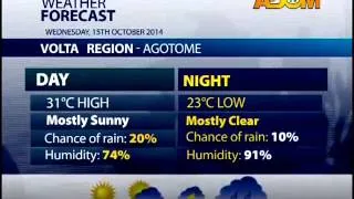 Weather Forecast - Adom TV News (14-10-14)