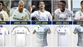 LOS BLANCOS⚪ Evolution REAL MADRID Jersey Home 1984-2023