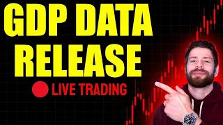 🔴LIVE DAY TRADING THE OPEN! GDP DATA & JOBLESS CLAIMS ARE OUT!