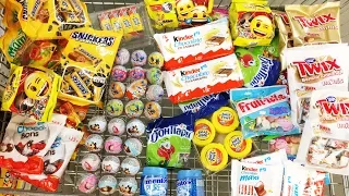 A Lot Of Candy 2018 NEW #99 ASMR / АСМР Киндер Сюрприз Маша и Медведь, Frut-tella, Чипикао, Сникерс