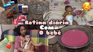 ROTINA DE MÃE ADOLECENTE COM BEBÊ | FIZ MOUSSE FÁCIL E BARATO - grávida ao 13