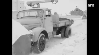 Snow plowing in Tromso, March 1964