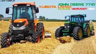 Agricultural-Work John Deere 7710 & Claas Variant 380