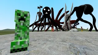 MINECRAFT CREEPER VS TREVOR HENDERSON CREATURES!! Garry's Mod [Minecraft Trevor Henderson]