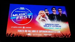 Green Day & Miley Cyrus Concert Bud Light Superbowl VLI Music Fest Crypto Los Angeles CA 2-12-2022