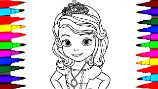 Sofia the First Mermaid Coloring Pages l Disney Junior Coloring Drawing Pages for Kids