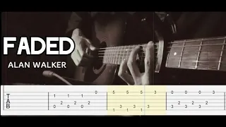 Alan Walker - Faded - Fingerstyle Guitar Tab 🅴🅰🆂🆈