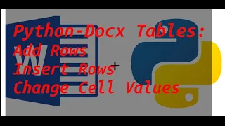 Python-Docx Tables Quick start guide!  Under 10 minutes!