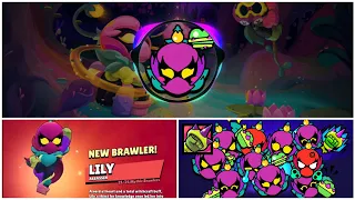 Brawl Stars : New Brawler | Lily's All Voicelines, Unlock Animation, All pins, Player Icon and more!