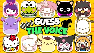 Guess the SANRIO CHARACTERS by the Voice 4! 🔊🎶 | Hello Kitty, Kuromi, Romina, Baku, Cinnamoroll