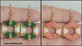 Hexágono 3D miyuki / Peyote hexagonal