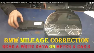 Bmw e87 e88 e90 e91 e60 e92 e46 mileage correction dash speedometer & cas 3 unit read & write data