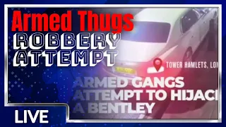Armed Thugs Attempt To Steal A Bentley Flying Spur In Tower Hamlets, London #crimewatchUK