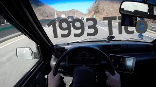 1993 Daewoo tico on the Korean expressway