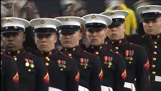 Silent Drill Platoon Performs at Halftime on Thursday Night Football   Texans vs  Colts